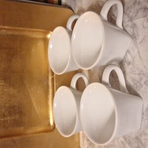 4 Everyday White coffee cups